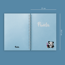 Carica l&#39;immagine nel visualizzatore di Gallery, Quaderno spirale A4 Pencil Panda - Azzurro pieno
