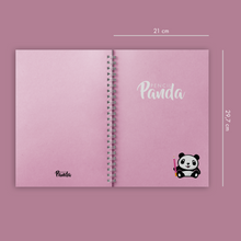 Carica l&#39;immagine nel visualizzatore di Gallery, Quaderno spirale A4 Pencil Panda - Rosa pieno
