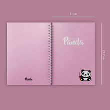 Carica l'immagine nel visualizzatore di Gallery, Quaderno spirale A4 Pencil Panda - Rosa pieno