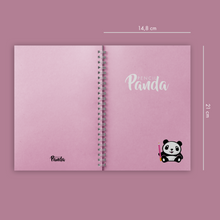 Carica l'immagine nel visualizzatore di Gallery, Quaderno spirale A5 Pencil Panda - Rosa pieno