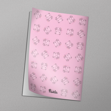 Carica l'immagine nel visualizzatore di Gallery, Quaderno A5 Pencil Panda Pattern - Rosa caramella