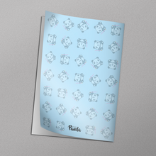 Carica l'immagine nel visualizzatore di Gallery, Quaderno A5 Pencil Panda Pattern - Azzurro cielo