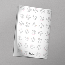 Carica l'immagine nel visualizzatore di Gallery, Quaderno A5 Pencil Panda Pattern - Bianco neve