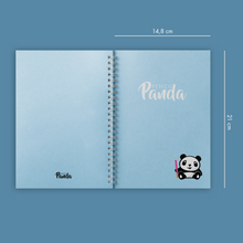 Carica l&#39;immagine nel visualizzatore di Gallery, Quaderno spirale A5 Pencil Panda - Azzurro pieno
