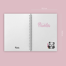 Carica l&#39;immagine nel visualizzatore di Gallery, Quaderno spirale A6 Pencil Panda - Bianco pieno
