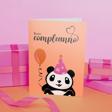 Carica l&#39;immagine nel visualizzatore di Gallery, Biglietto Pencil Panda &quot;Buon compleanno&quot; - Birthday Panda
