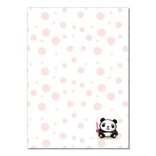 Carica l&#39;immagine nel visualizzatore di Gallery, Quaderno A4 Pencil Panda bianco e rosa
